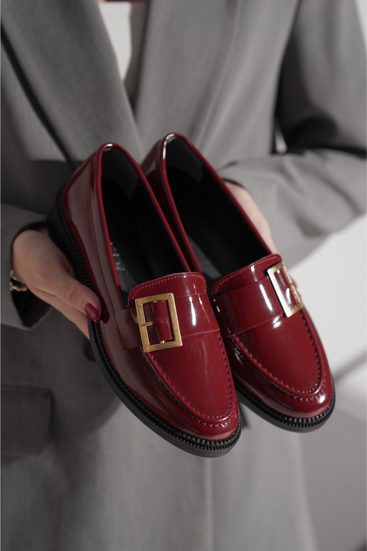 Hera Bordo Rengi Rugan Loafer