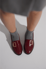 Hera Bordo Rengi Rugan Loafer