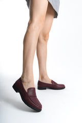 Selina Bordo Rengi Loafer